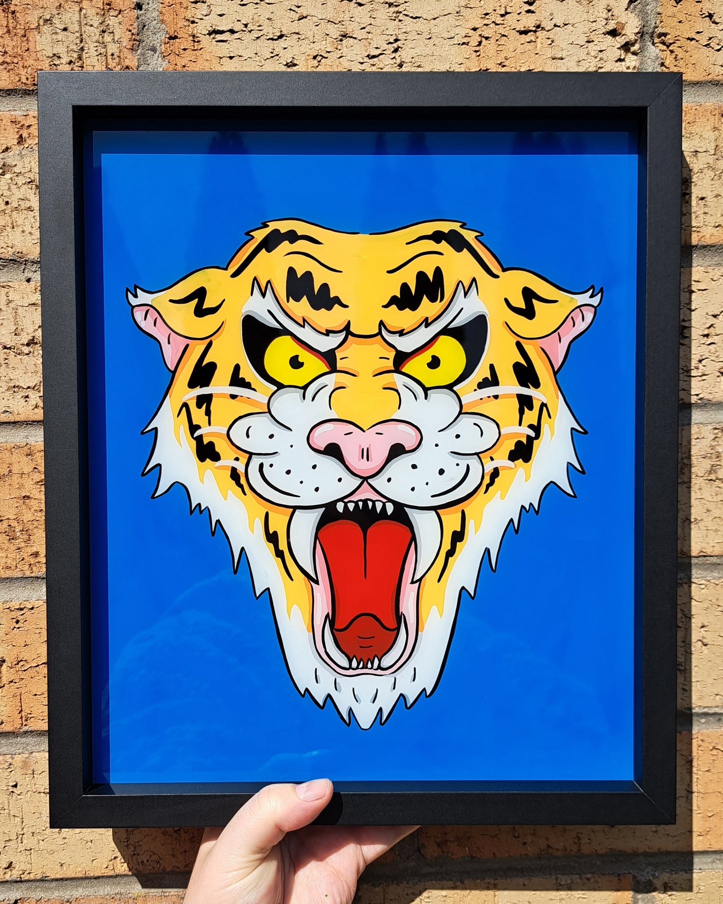 Tiger Reverse Glass Painting