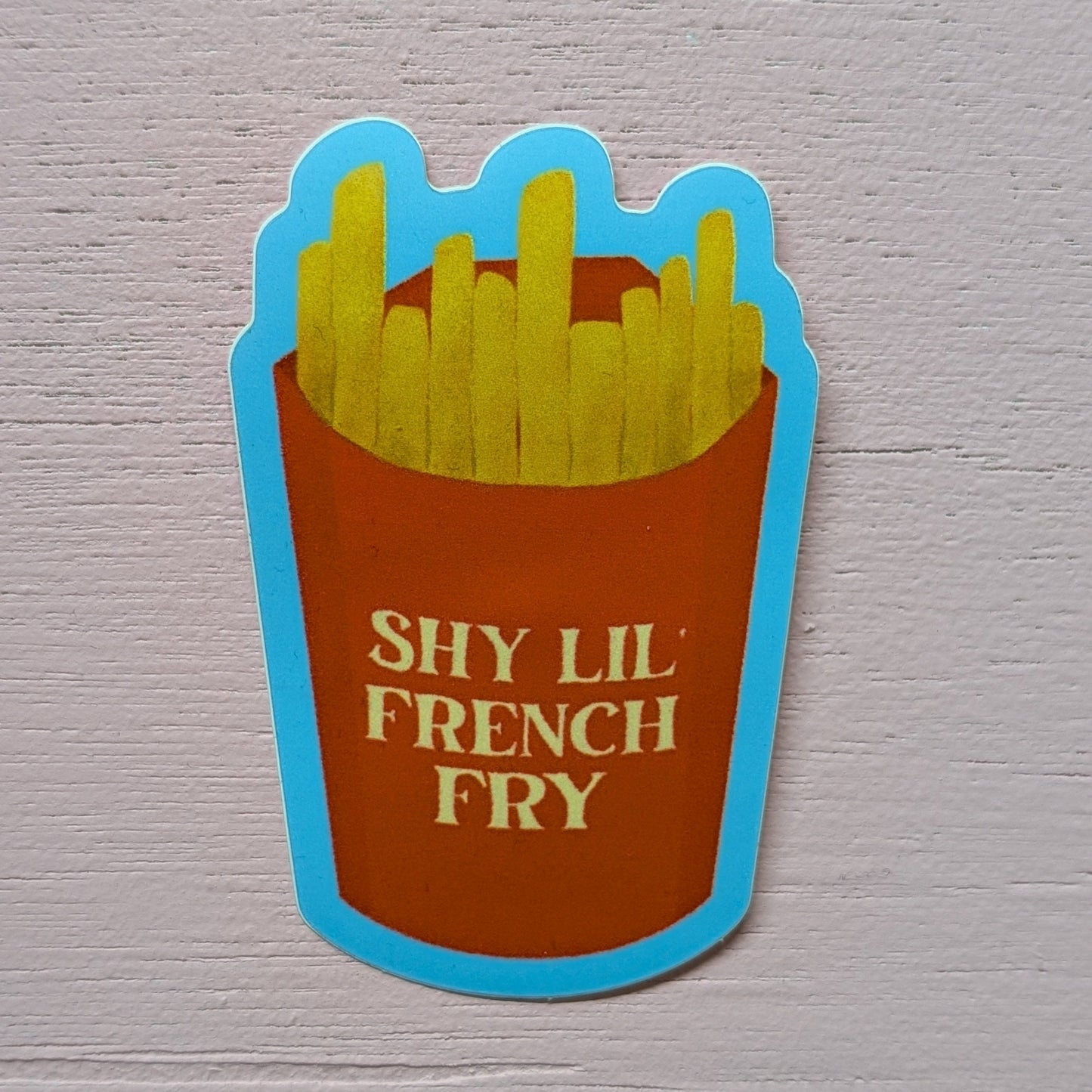 Shy Little French Fry Sticker