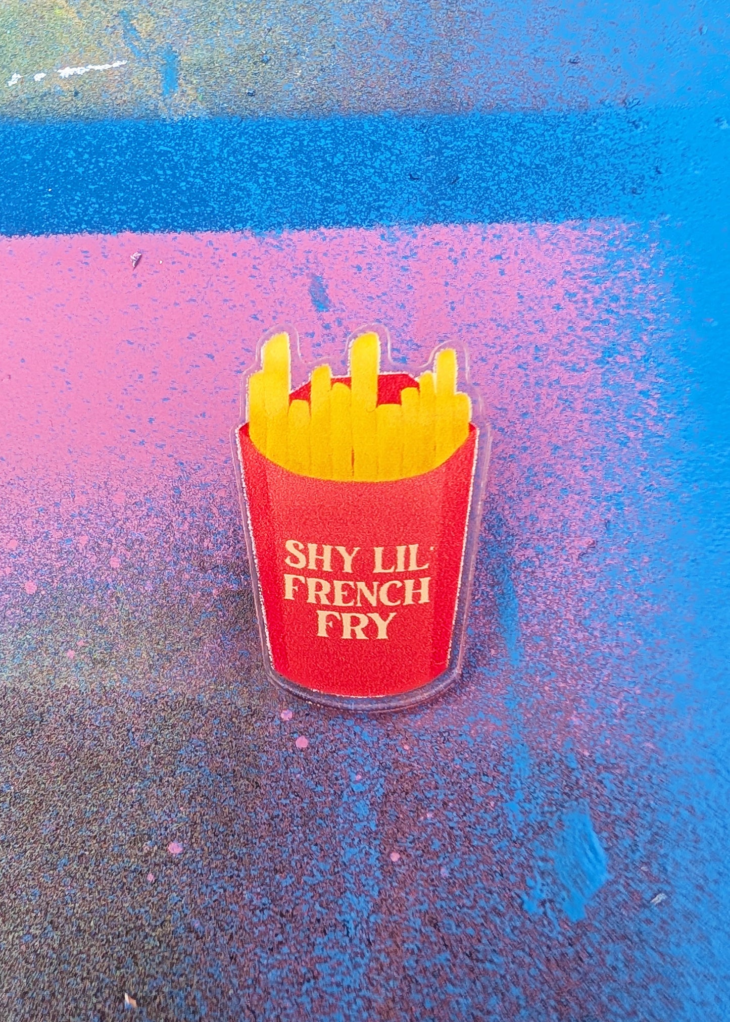 Shy Little French Fry Pin