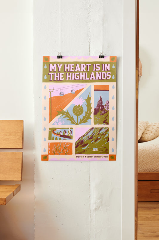 My Heart is in the Highlands A3 Print