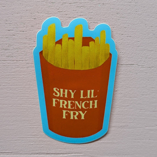 Shy Little French Fry Sticker