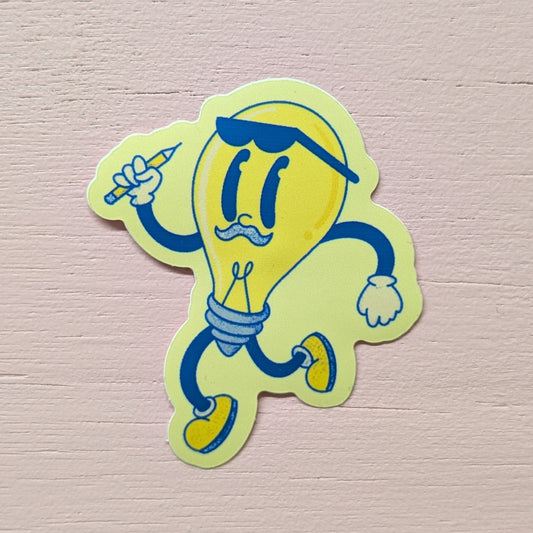 Lightbulb Character Sticker