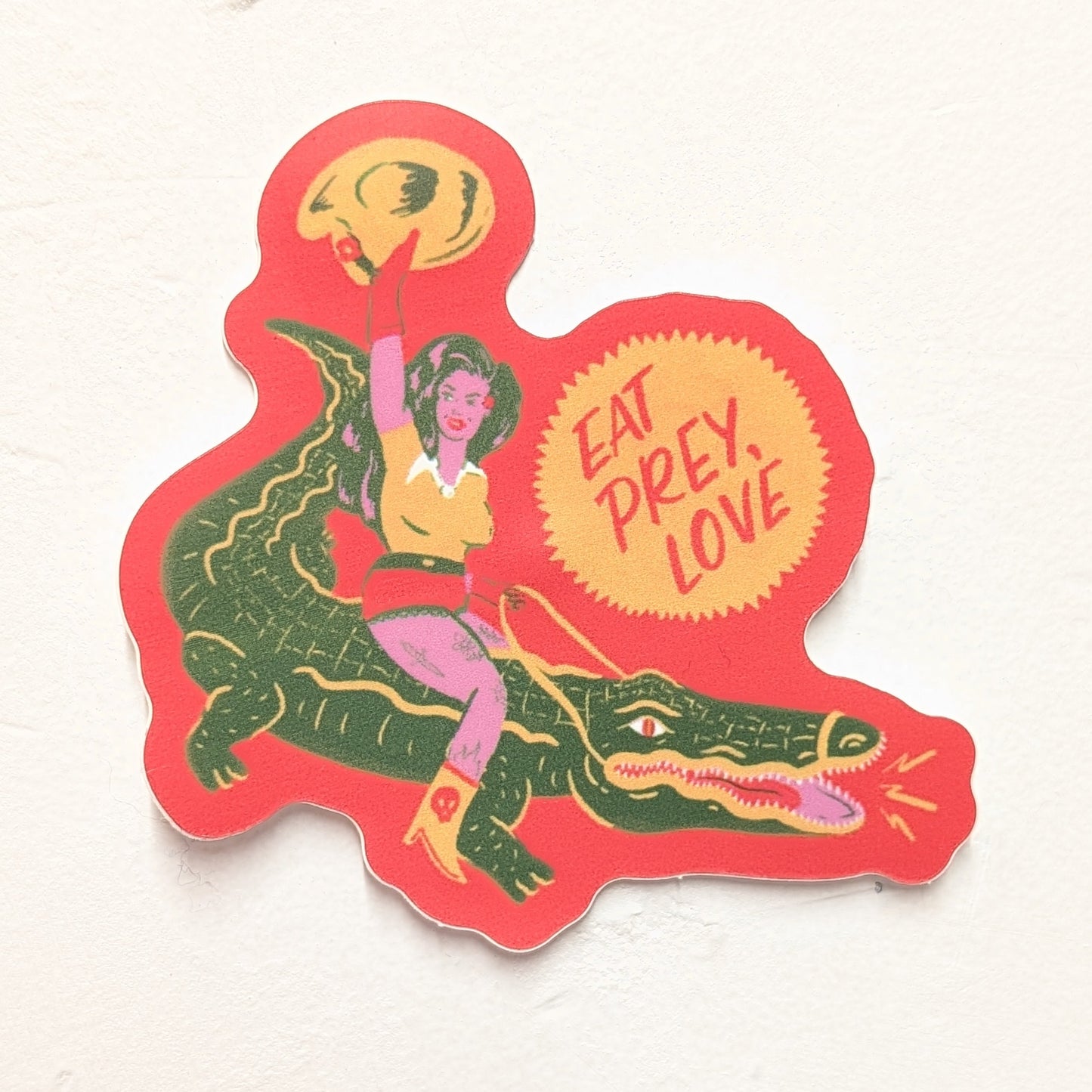 Eat Prey, Love Sticker