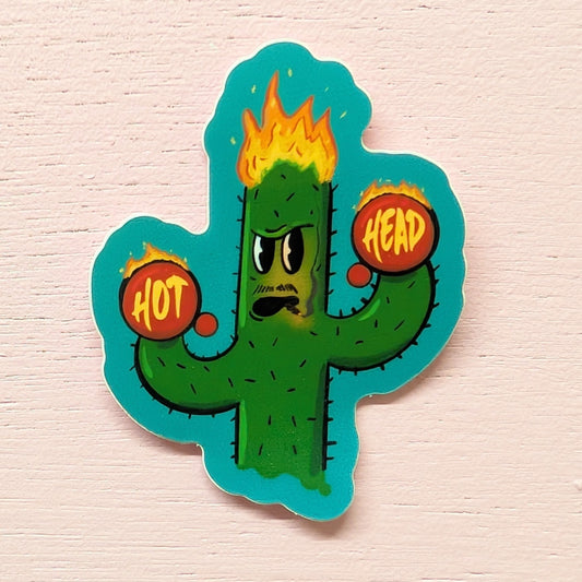 Hot Head Sticker