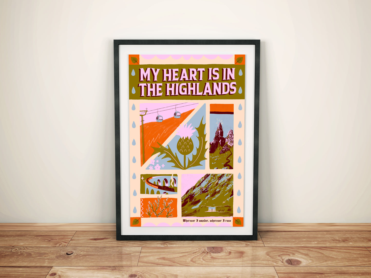 My Heart is in the Highlands A3 Print
