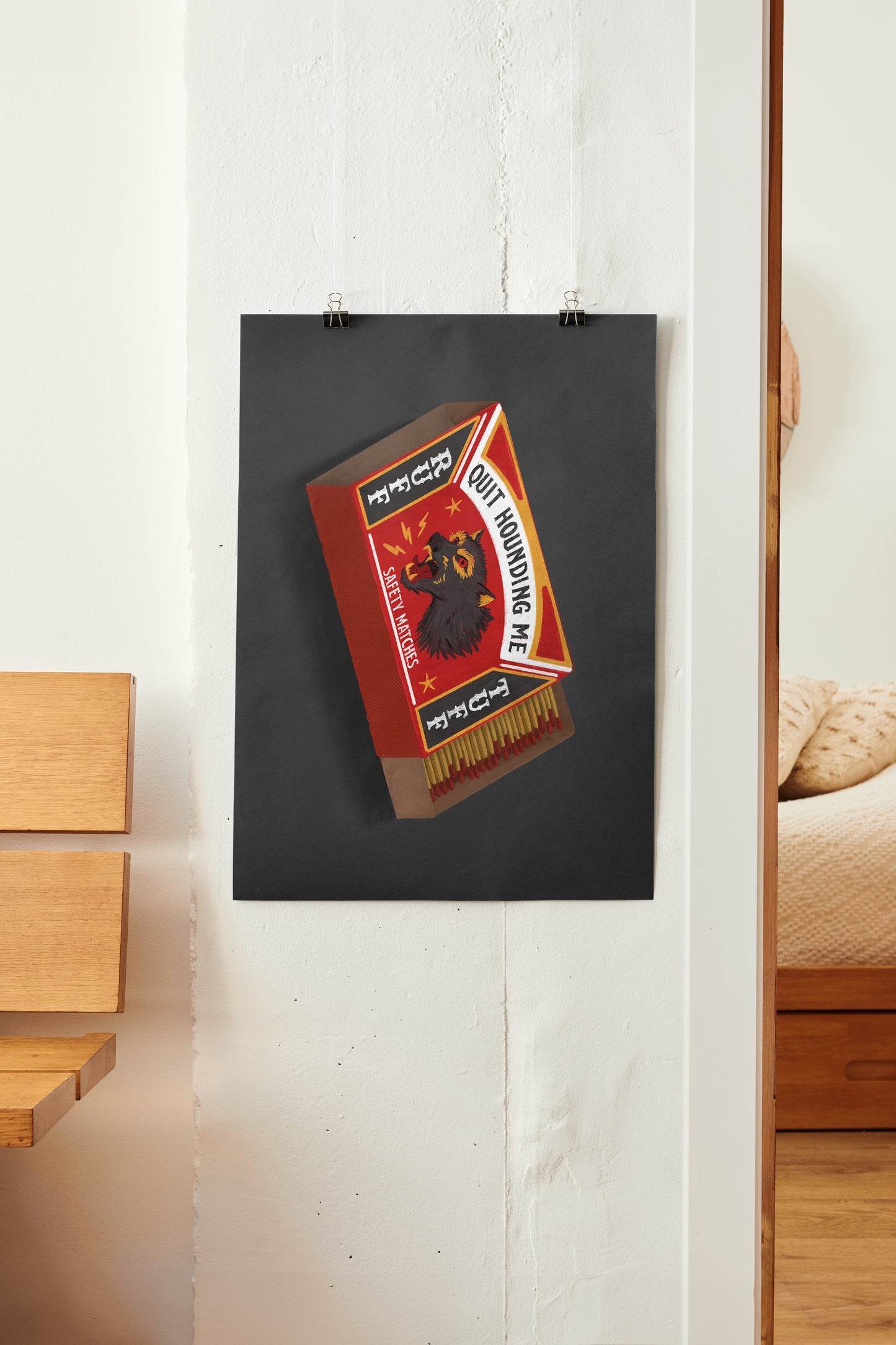 Stop Hounding Me Box Print