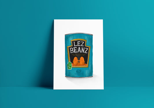 Lez Beans Print