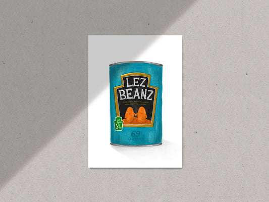 Lez Beans Print